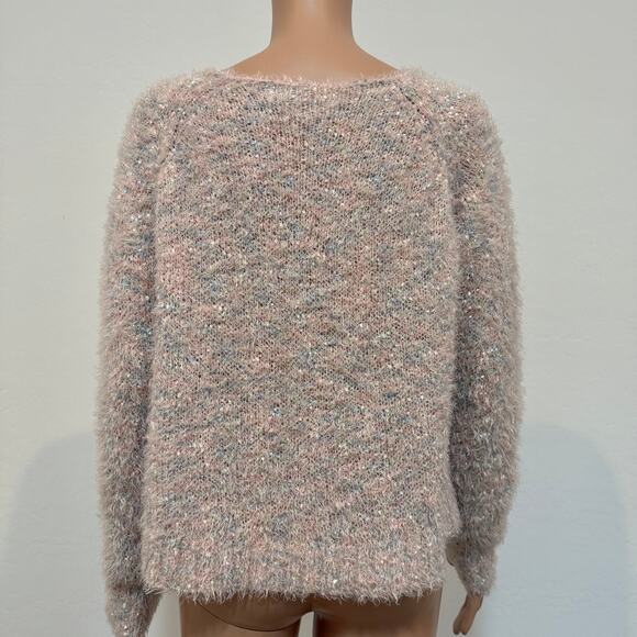 Decree XL mixed fibers fuzzy speckled sweater SP 2384 - Picture 7 of 11